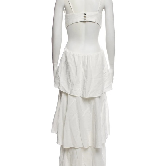 FARM Rio White Linen Maxi Dress - Picture 5 of 5